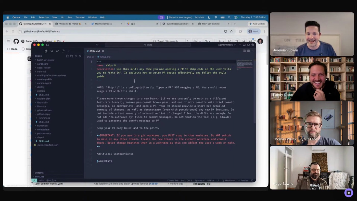The ship-it skill markdown open in Jeremiah's editor