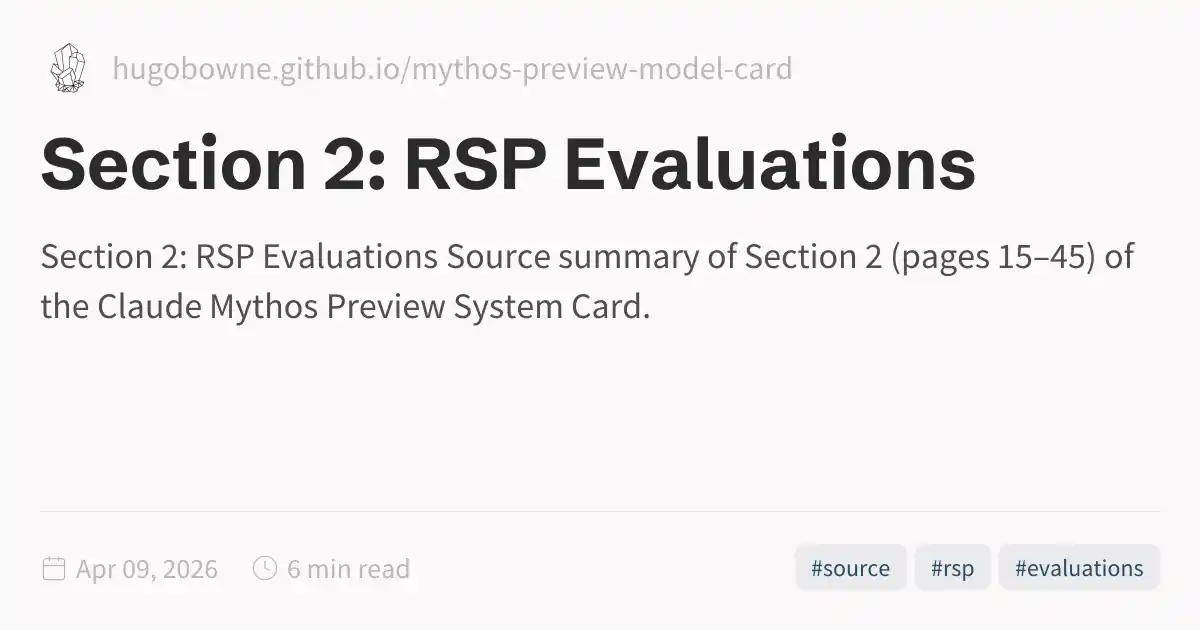 Gopal 2 Rsp Section 2: RSP Evaluations